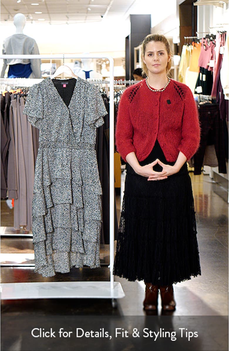 Abstract Print Tiered Midi Dress, sales video thumbnail