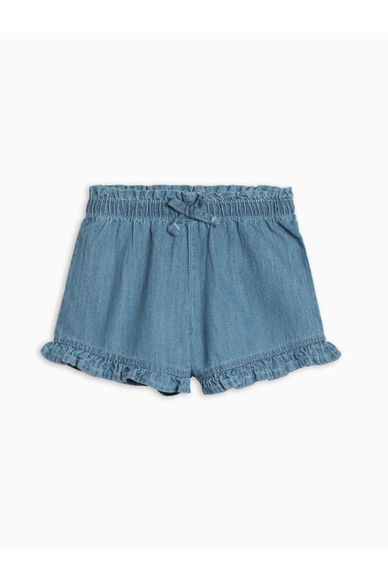 Organic Ruffle Waist Chambray Short, Main, color, Chambray