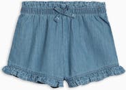 KENDI by Colored Organics Organic Ruffle Waist Chambray Short