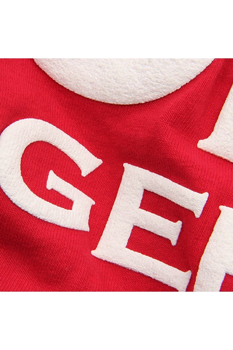 Women's Red Wisconsin Badgers Ombre Long Sleeve Dip-Dyed Spirit Jersey, Alternate, color, RED