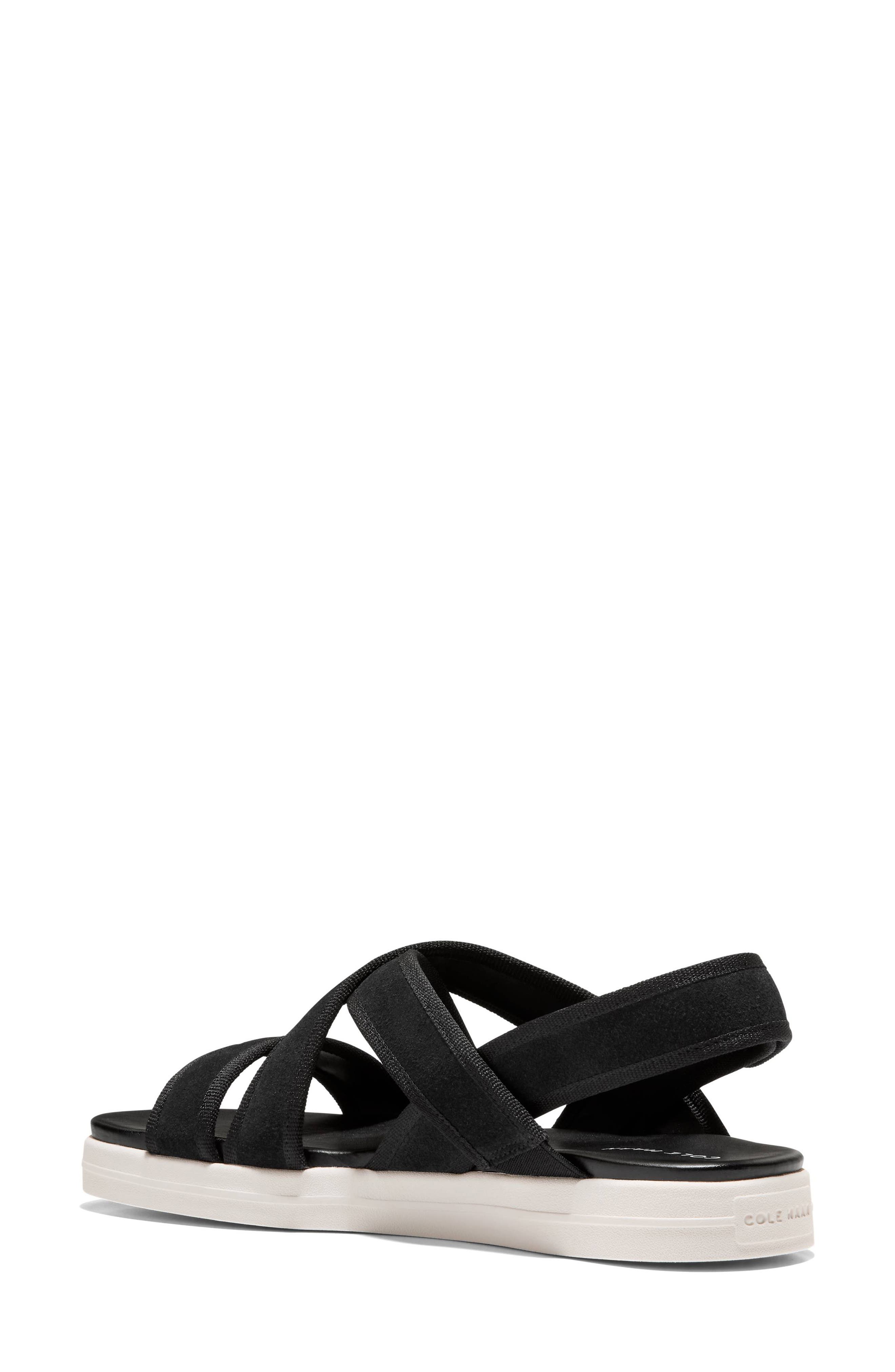 Cole Haan Nantucket Drift Sandal, Alternate, color, Black Suede/ Black Gros Grain