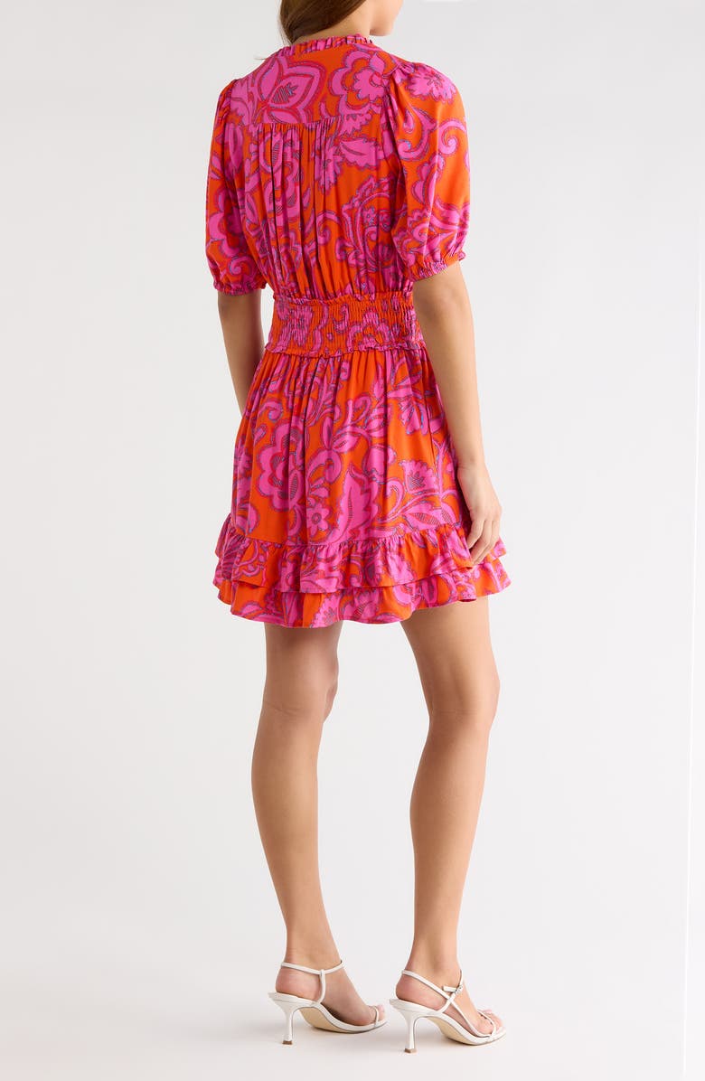 SUGARLIPS Marinda Floral Jurie Smocked Minidress, Alternate, color, 