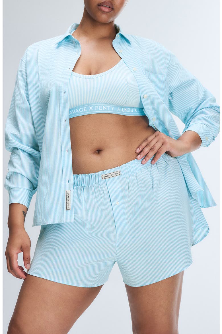 Kickback Casuals Pajama Button-Up Shirt, Alternate, color, BEACHY BLUE LINE BY LINE