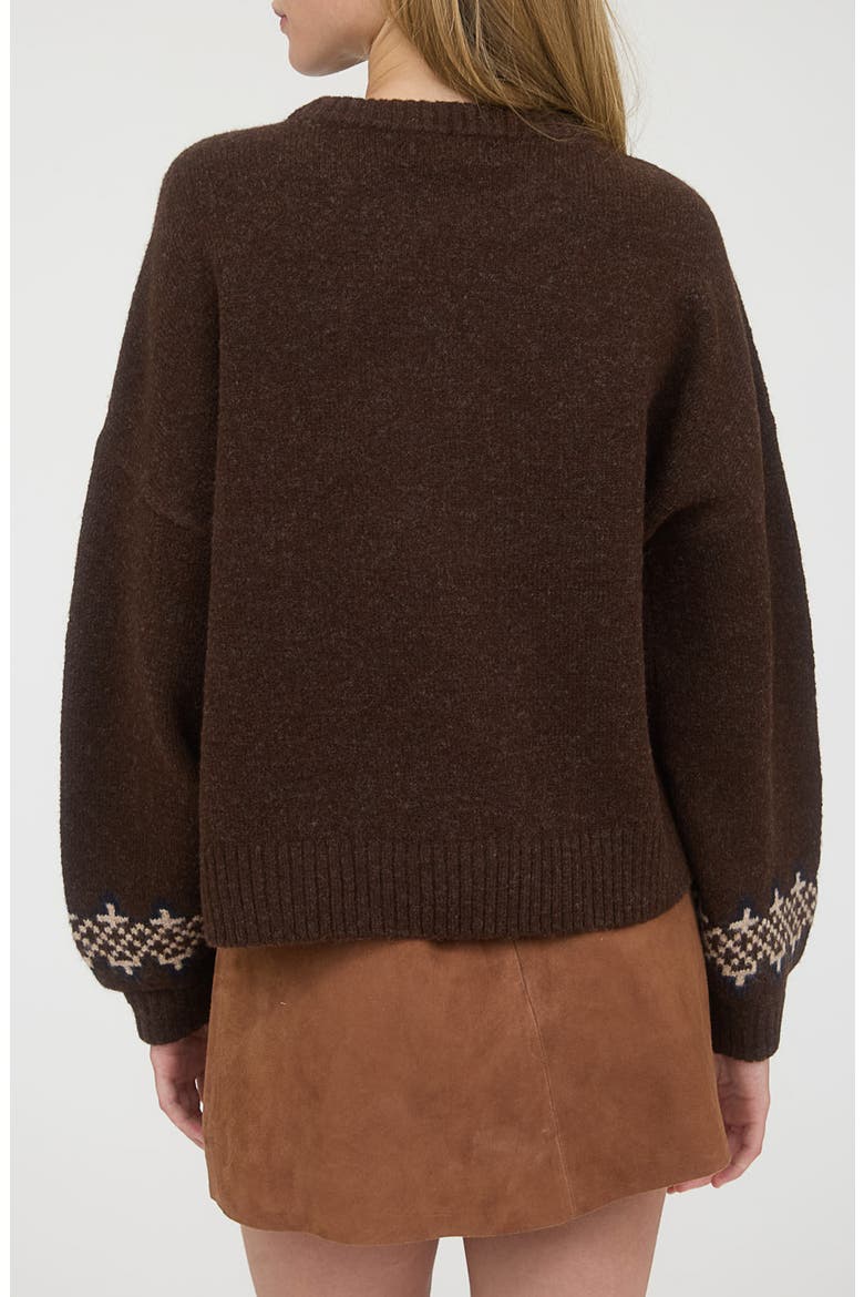 Bunny Sweater, Alternate, color, BROWN