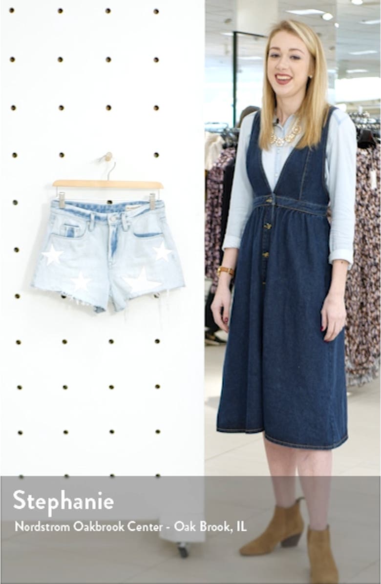 The Barrow Allstar Patch High Waist Denim Shorts, sales video thumbnail