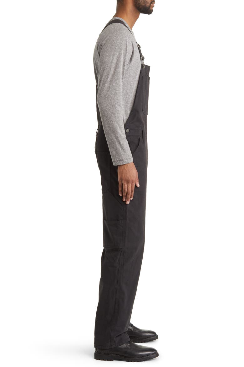 Garment Dyed Denim Carpenter Overalls, Alternate, color, BLACK COAL