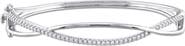 DELMAR Lab-Created Moissanite Crossover Bangle Bracelet