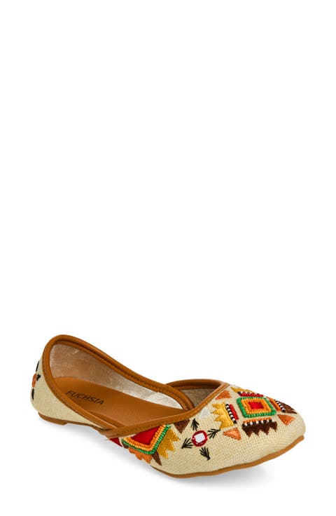 Embroidered Jutti Flat (Women)