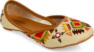 FUCHSIA Embroidered Jutti Flat