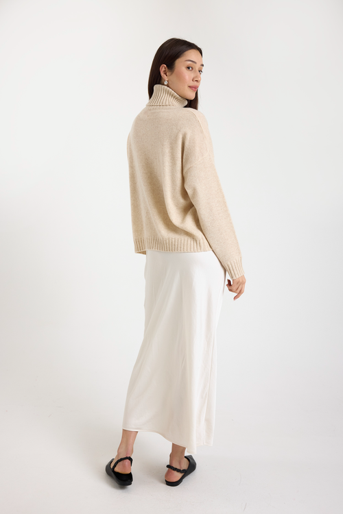 Brodie Pure Cashmere Pippin Roll Neck Jumper
