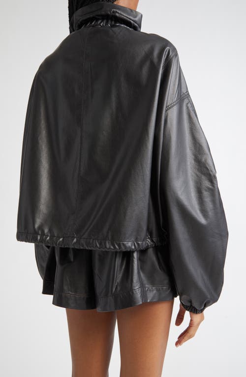 Isabel Marant Étoile Womens Isabel Marant Etoile Neela Ruched Faux-leather Jacket In Black