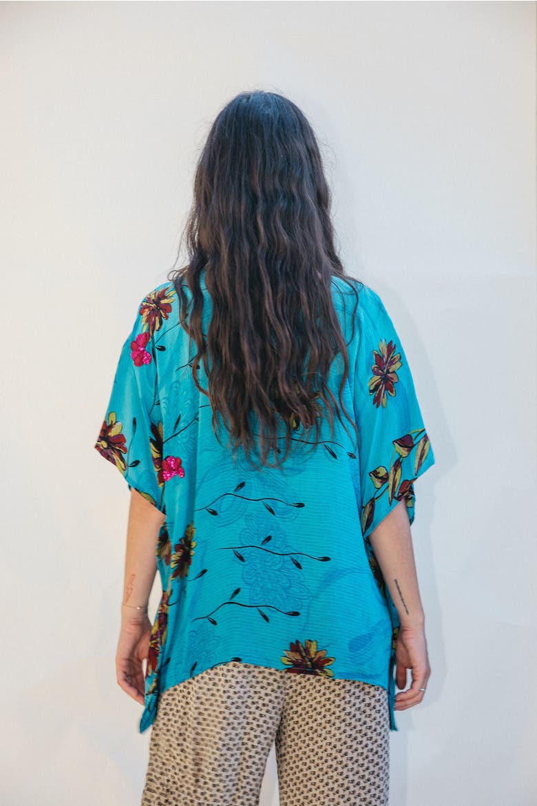 Mini Caftan Eterena, Alternate, color, Blue