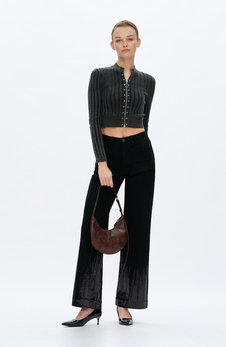 Bayeas Sequin Wide Leg Pants, Alternate, color,