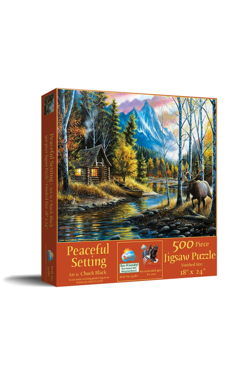 Peaceful Setting 500 piece Jigsaw Puzzle for Adults, Main, color, Multicolor