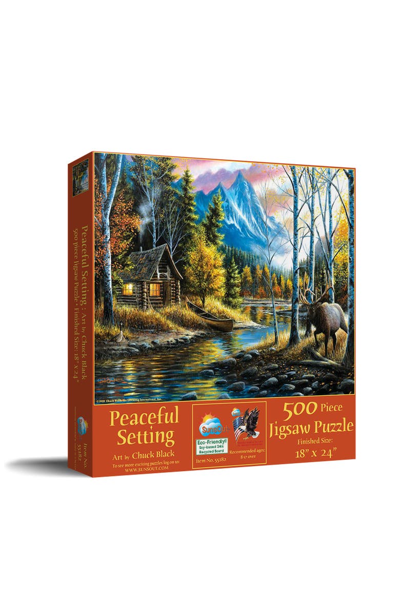 Sunsout Peaceful Setting 500 piece Jigsaw Puzzle for Adults, Main, color,
