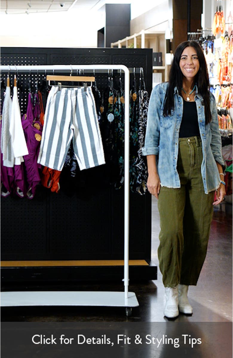 Kids' Stripe Cotton Twill Baggy Pants, sales video thumbnail