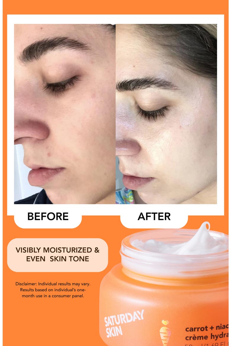 Carrot + Niacinamide Moisturizing Cream, Alternate, color, NO COLOR