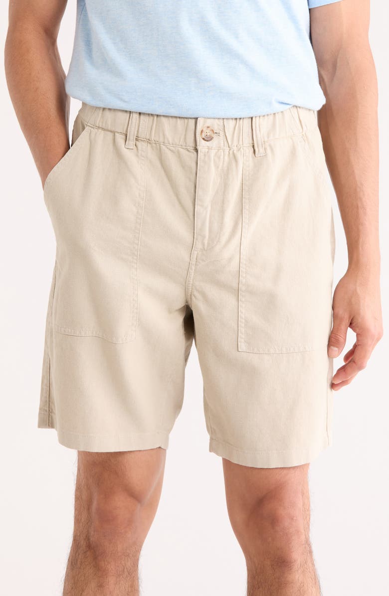 Barbour Linen & Cotton Shorts, Main, color, Mist