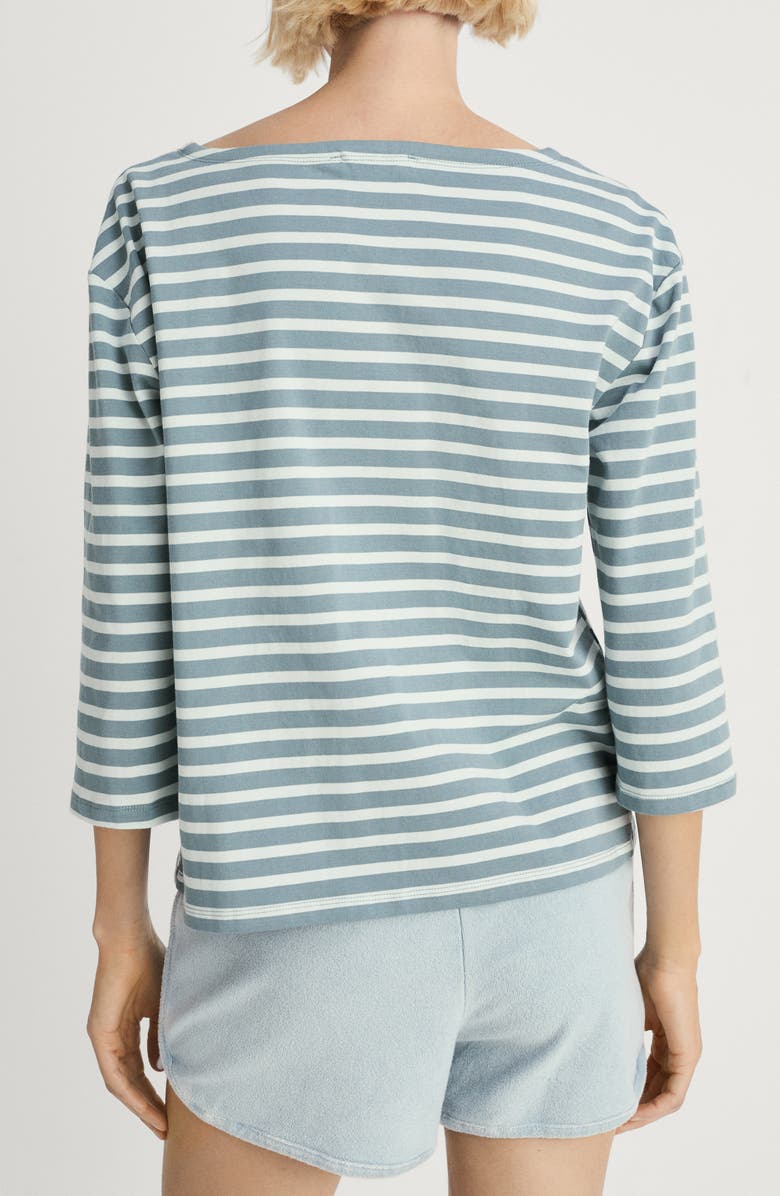 MANGO Stripe Cotton T-Shirt, Alternate, color, 