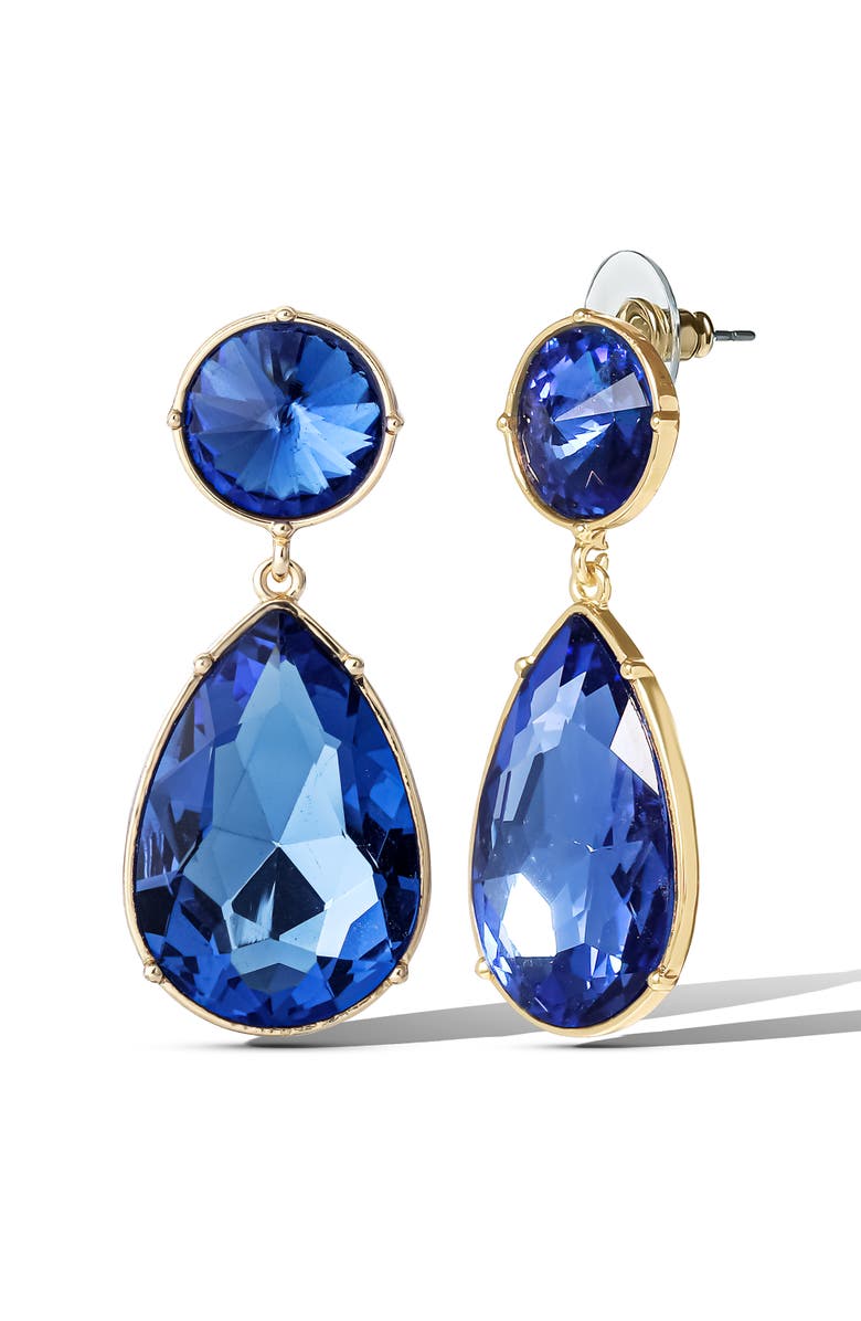 Jessica Simpson Blue Teardrop Statement Earrings, Alternate, color, Blue