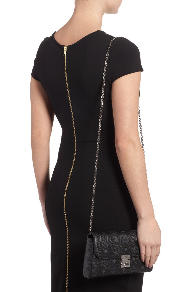 MCM Millie Monogrammed Leather Crossbody Bag, Alternate, color,