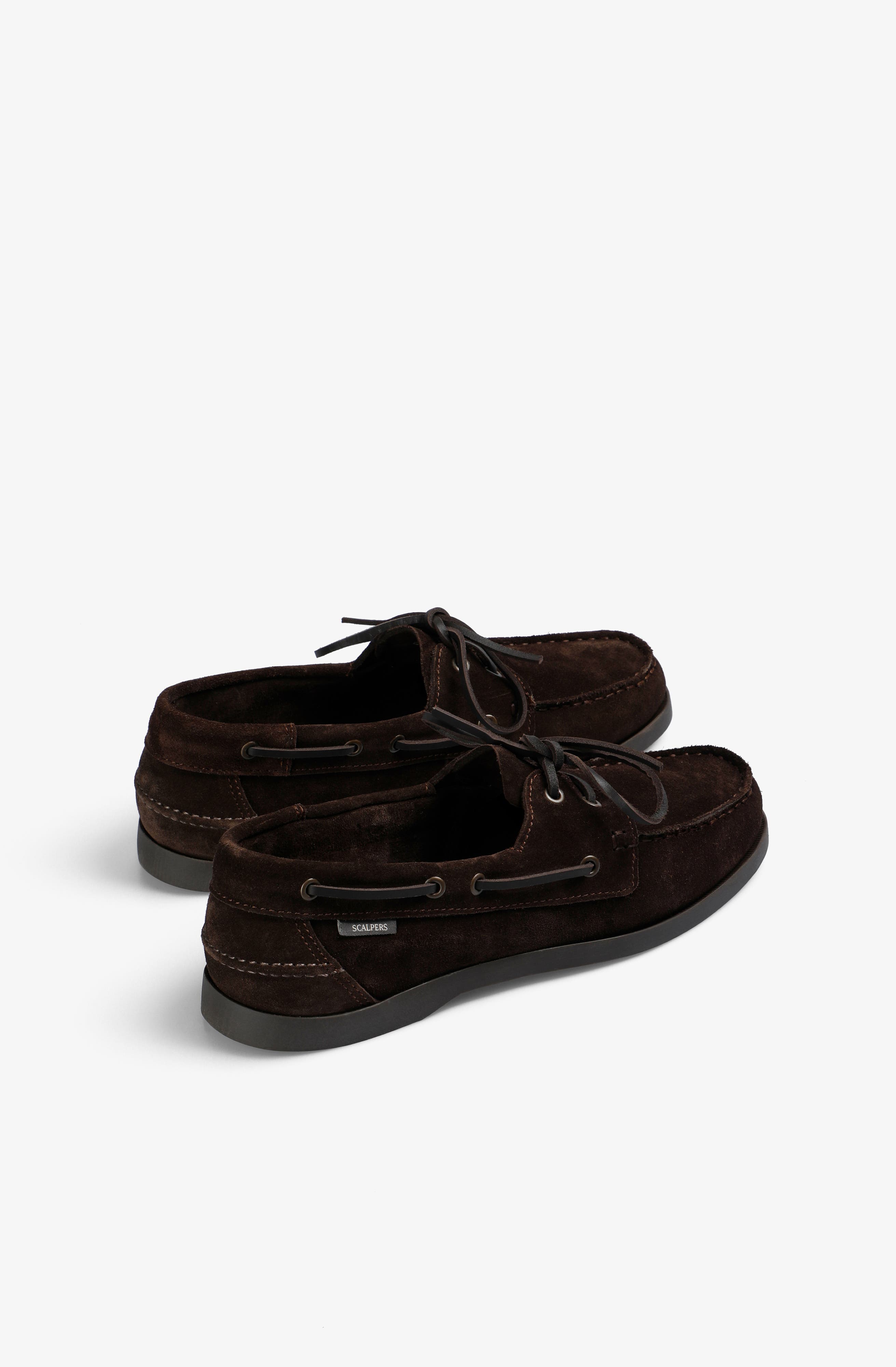 Scalpers Curiel Boat Shoes, Alternate, color, Darkbrown