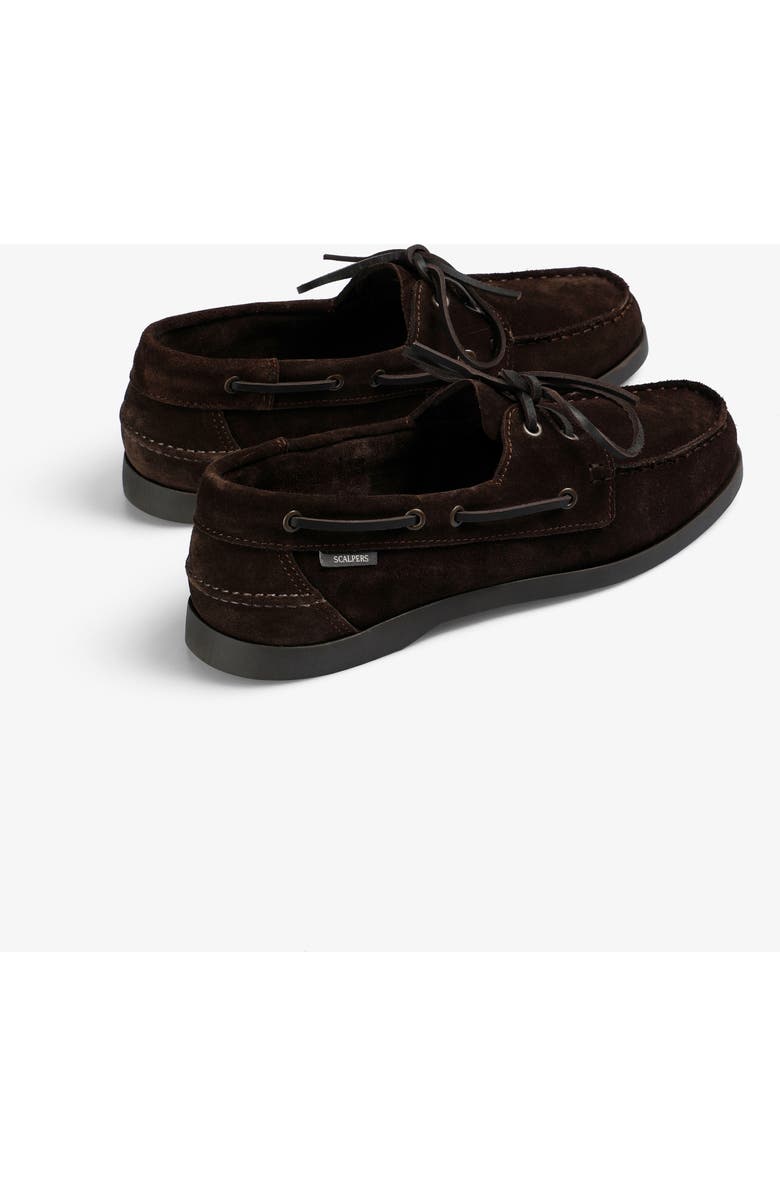 Scalpers Curiel Boat Shoes, Alternate, color, Darkbrown