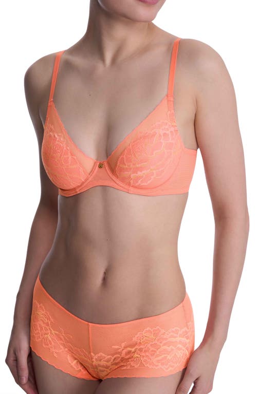 Natori Flora Underwire Contour Bra In Orange