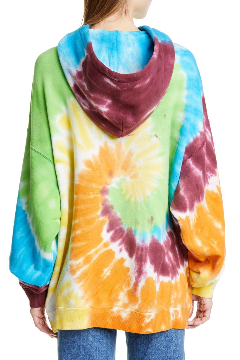 Tie Dye Rainbow Hoodie, Alternate, color, TIE DYE