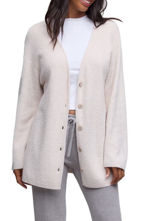Ribbed Button Front Cardigan