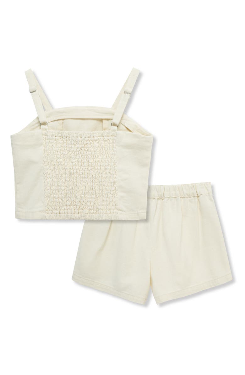 Truce Kids' Lace-Up Tank & Shorts Set, Alternate, color, Off-White