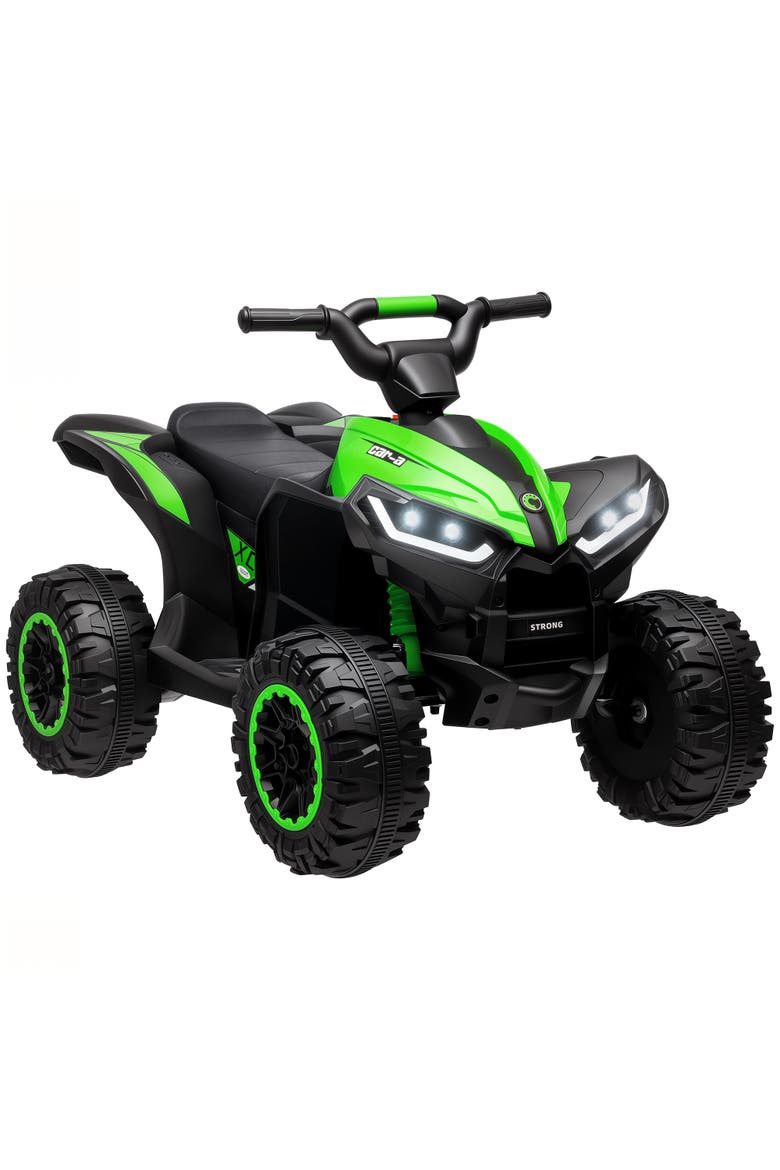 12V Kids ATV Quad Car with Forward & Backward, Wear-Resistant Wheels, Music, Main, color, Green