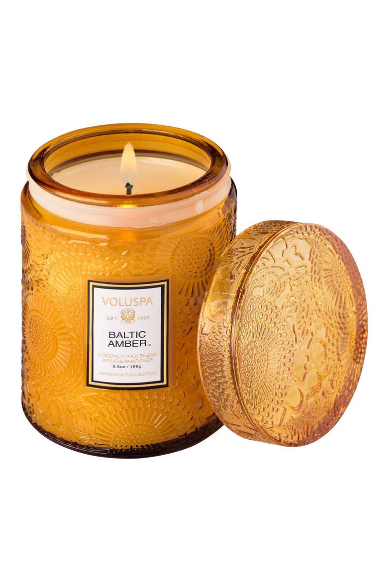 Baltic Amber Small Jar Candle, Alternate, color, BALTIC AMBER