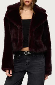 EDIKTED Kamilah Oversize Faux Fur Coat