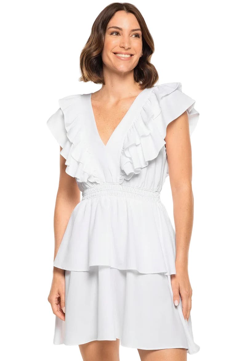 South Cove V-Neck Dress, UPF 50+ Sun Protection, Main, color, White