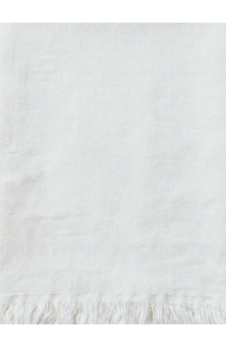 Anaya Reversible Linen Fringe Throw, Alternate, color, Bright White