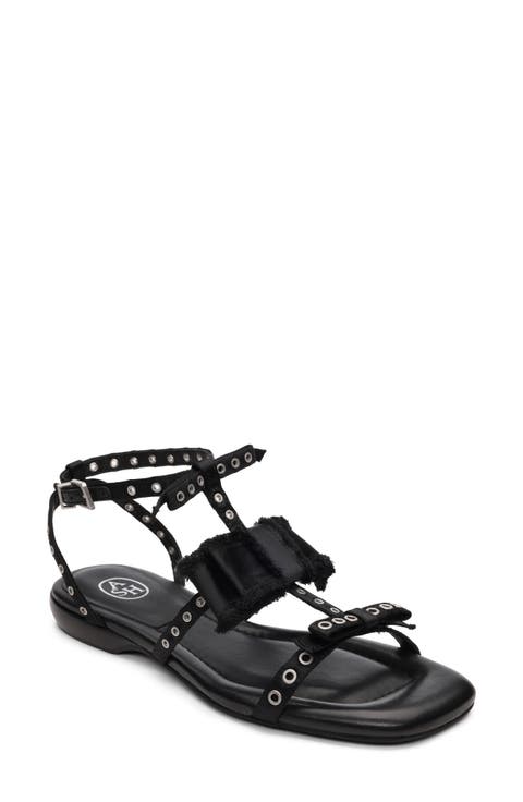 Rachel Studded Ankle Strap Slide Sandal (Women)