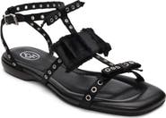 Ash Rachel Studded Ankle Strap Slide Sandal