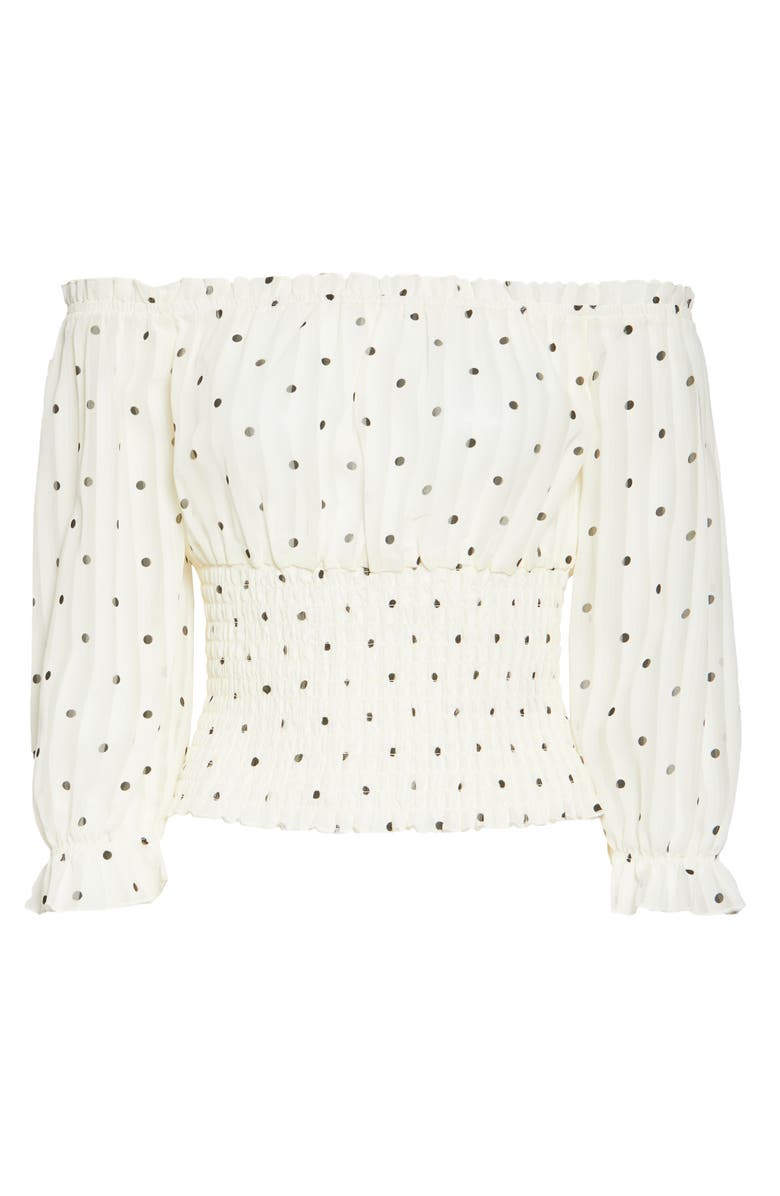 One Clothing Off the Shoulder Smocked Top, Alternate, color, 