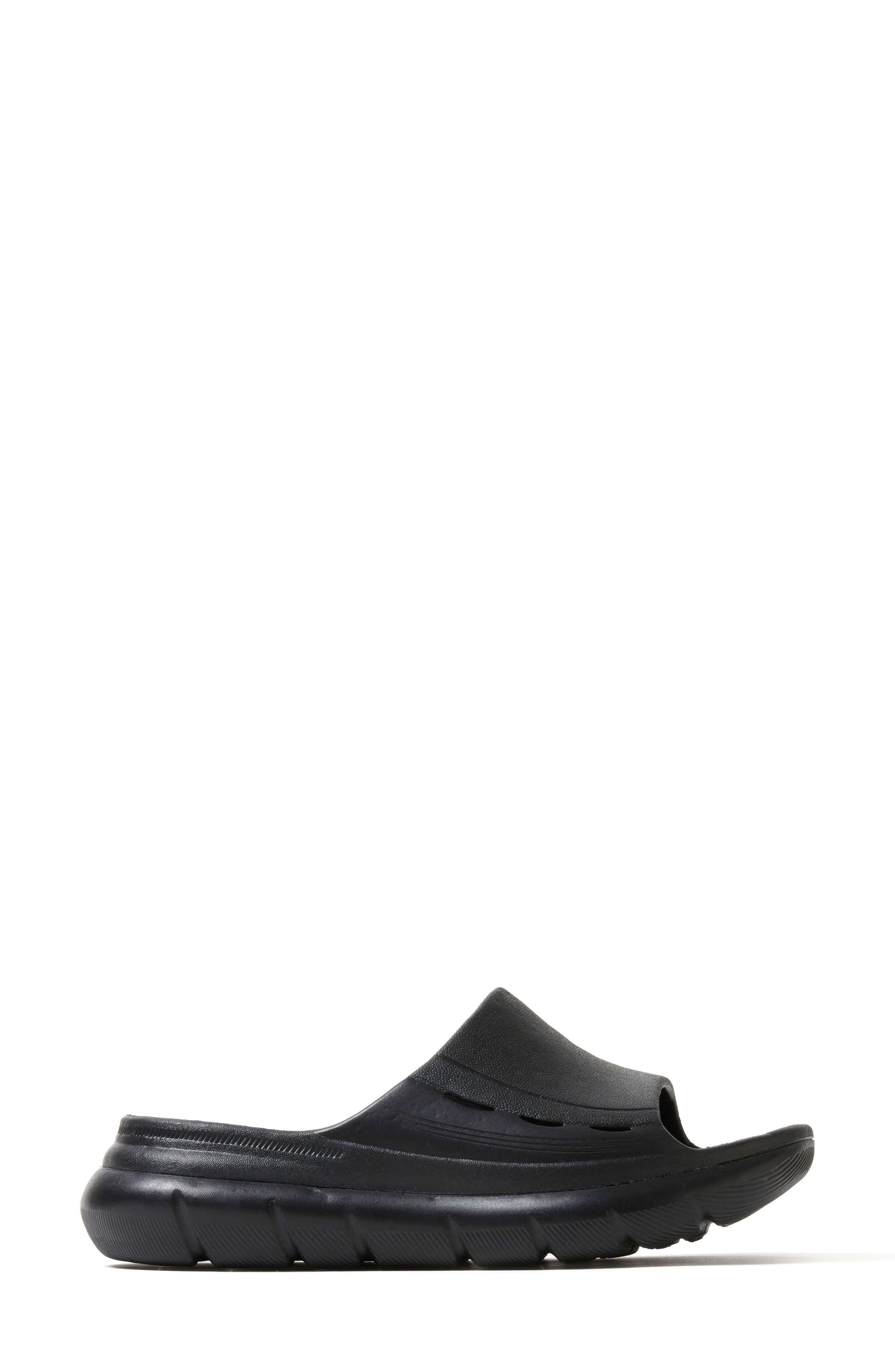DEARFOAMS Powell Slide Sandal, Alternate, color, Black