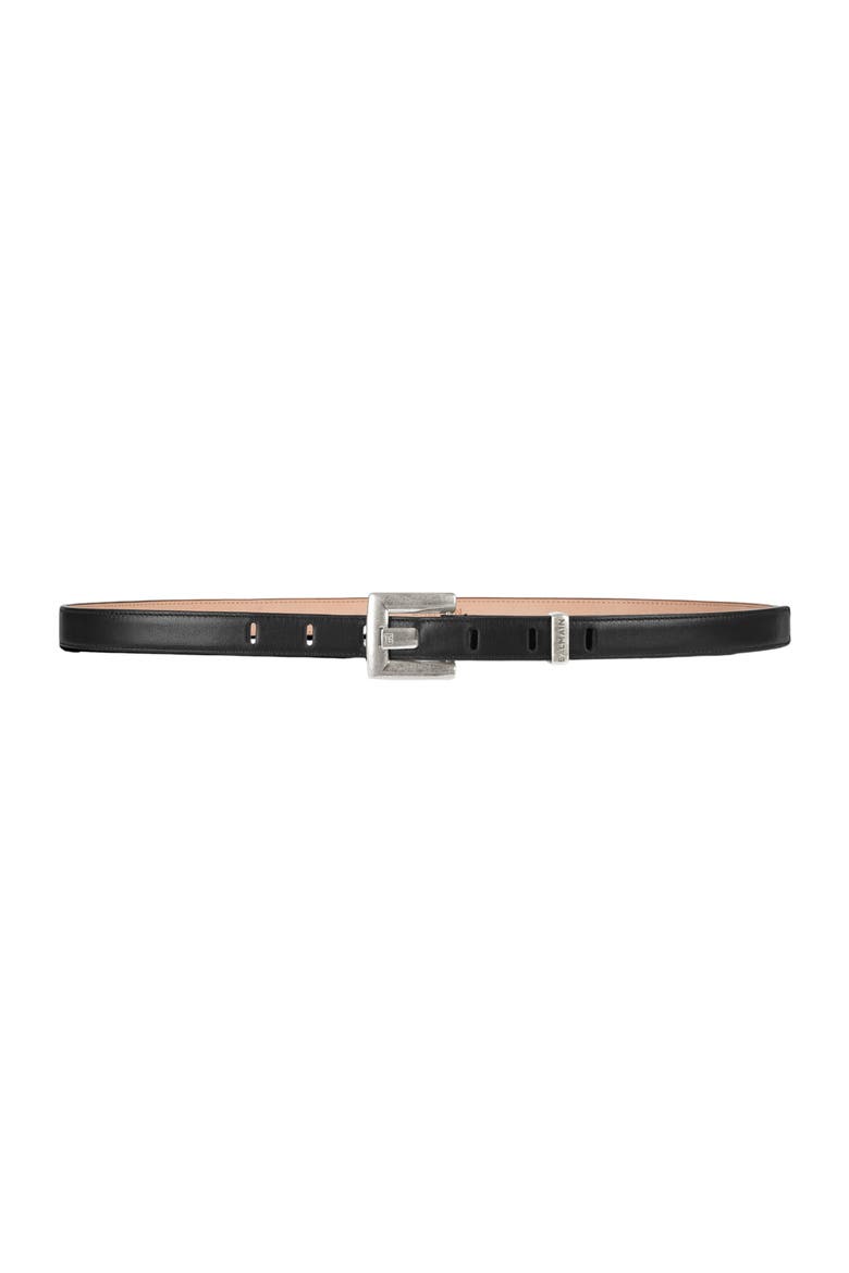 Anthem smooth leather belt, Main, color, black