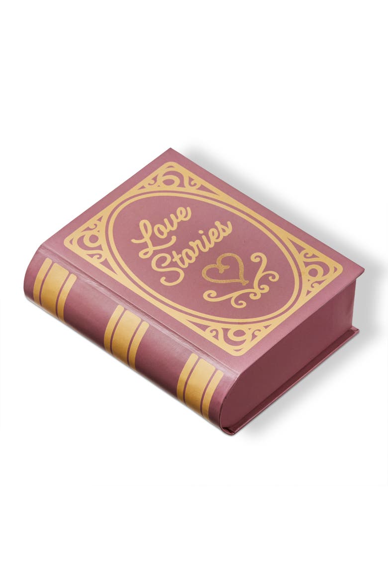 Love Stories Decorative Paper Book Box Multi 6 x 7 x 2.25 in, Main, color, Pink