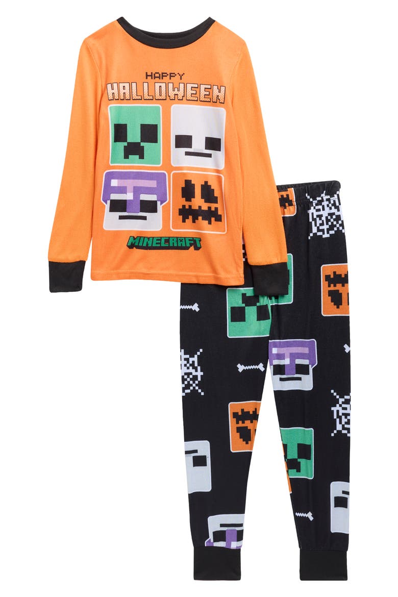 Kids' Scare Team Minecraft Two-Piece Pajama Set, Main, color, ORANGE