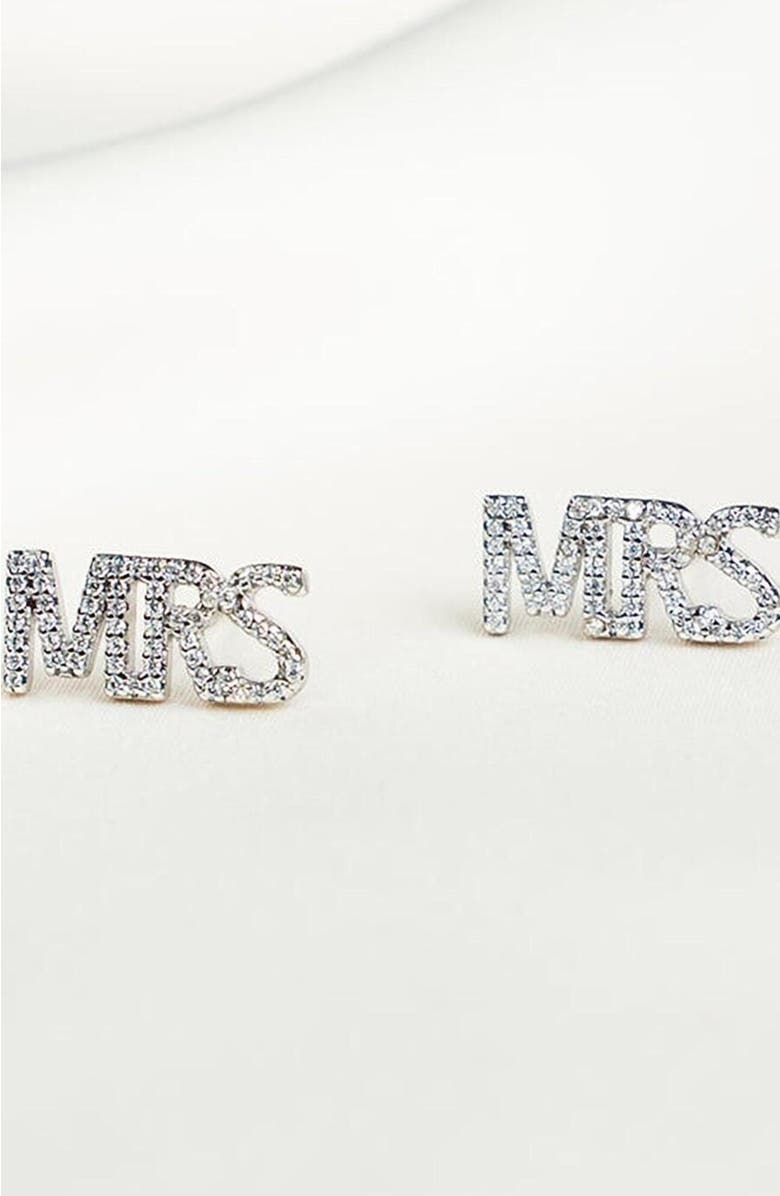 Untamed Petals MRS Crystal Studs, Alternate, color, Silver