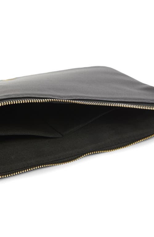 Mango Nylon Zip Wristlet Laptop Case In Black