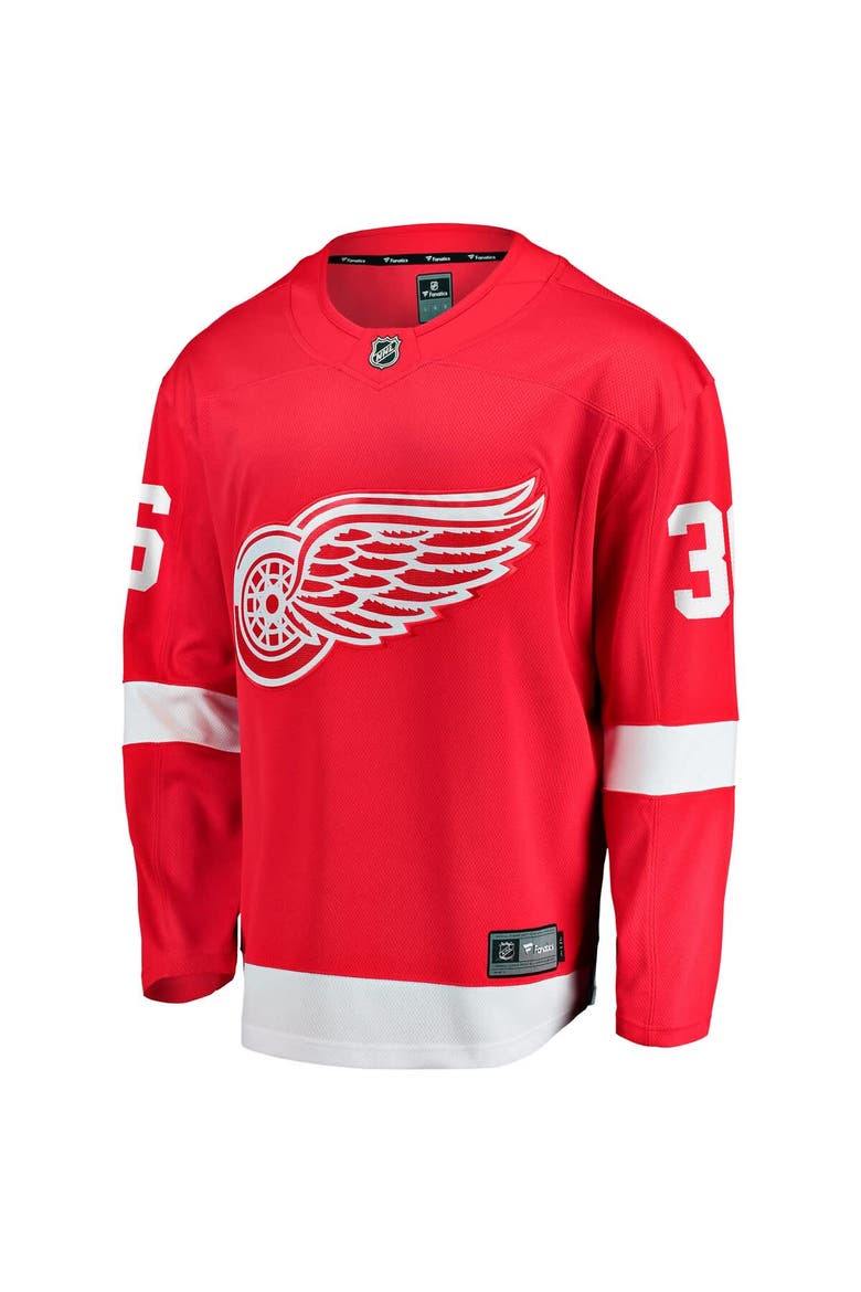 Men's Fanatics John Gibson Red Detroit Red Wings Home Breakaway Jersey, Alternate, color, Red