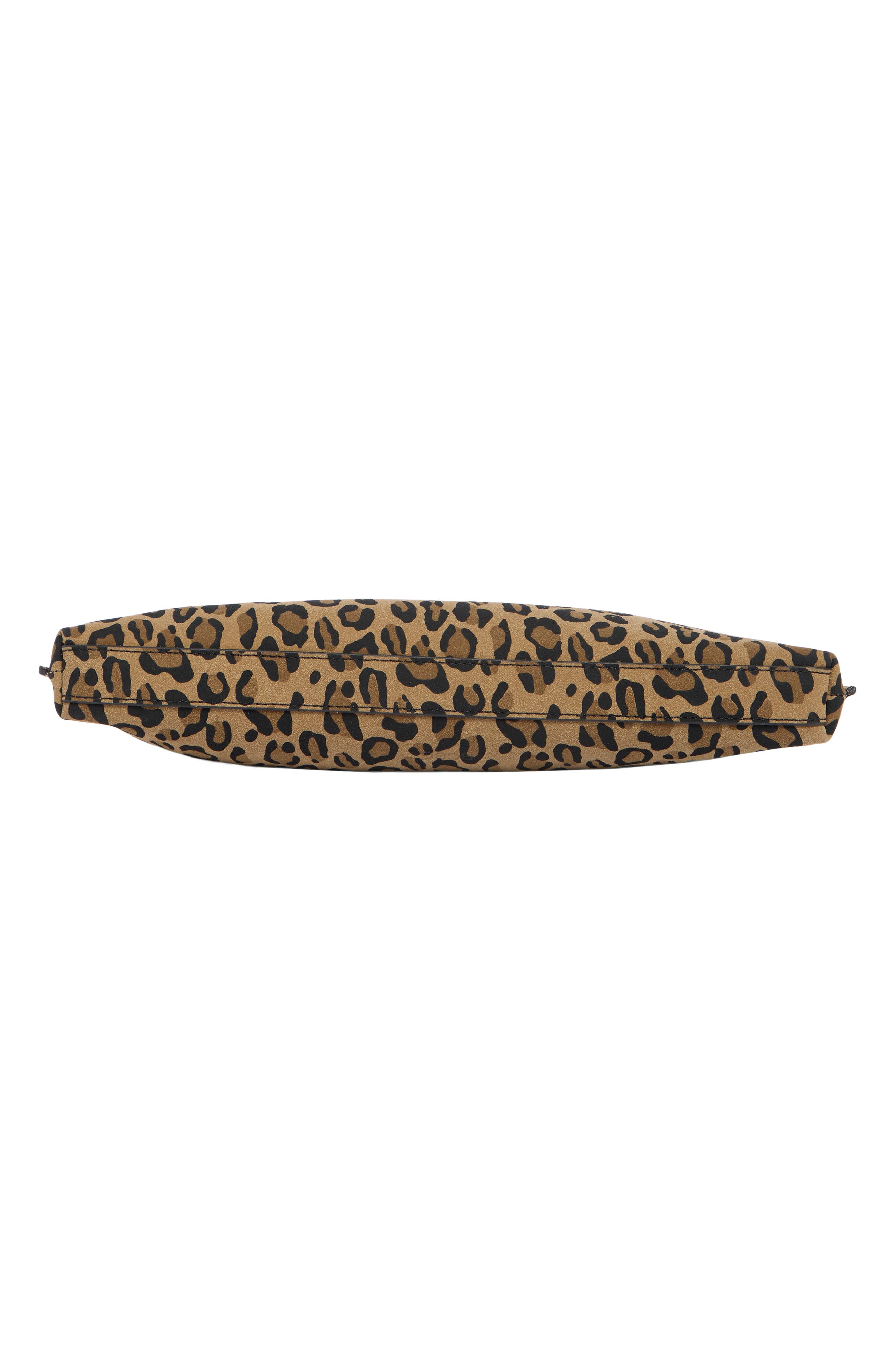 Leopard Print Baguette Shoulder Bag, Alternate, color, LEOPARD