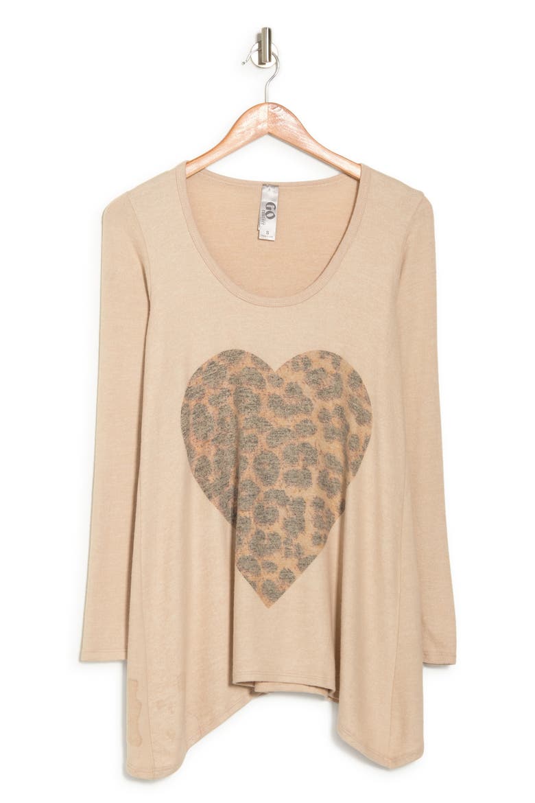 Assymetrical Leopard Heart Swing Sweater, Alternate, color, IVORY PRINT 1