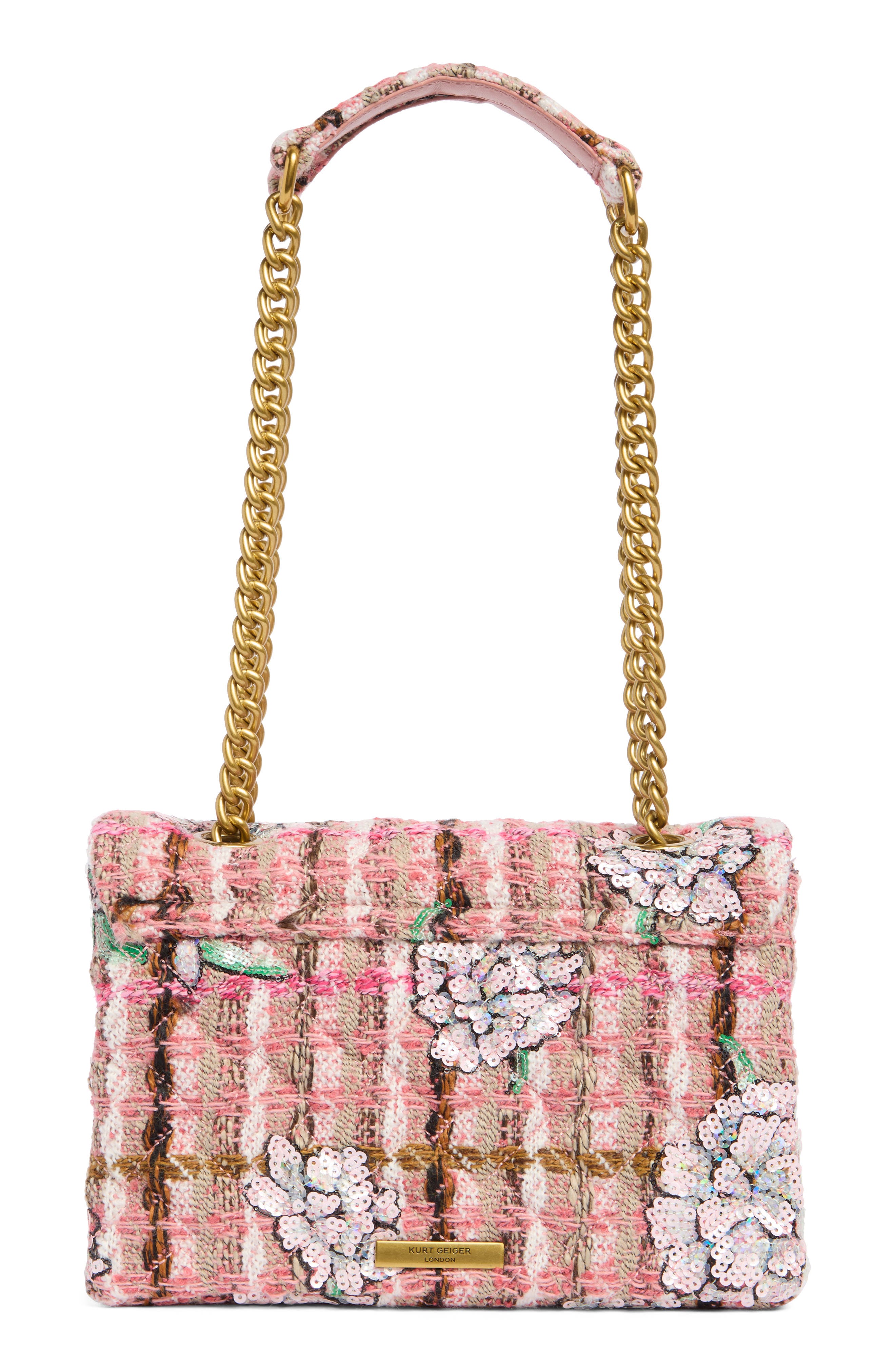 Kensington Tweed Shoulder Bag, Alternate, color, LIGHT PINK MULTI