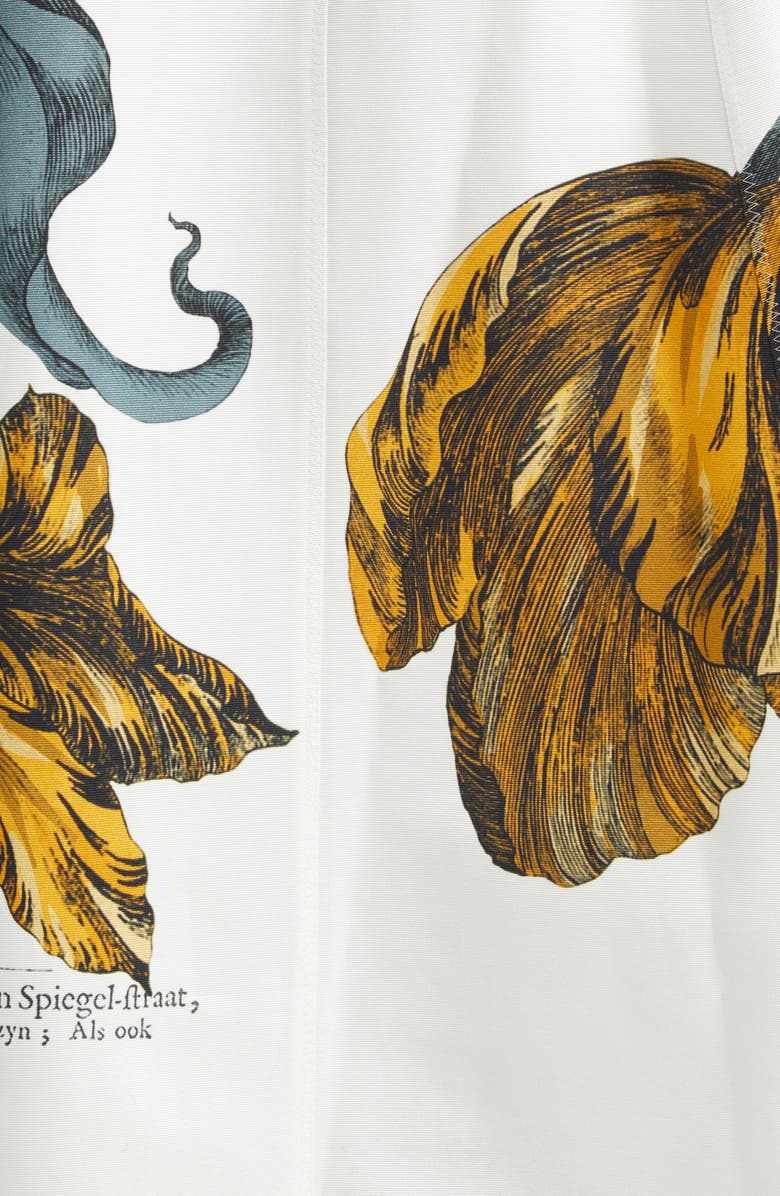 Erdem Etched Tulip Faille Shirtdress, Alternate, color, Etched Tulip Bronze